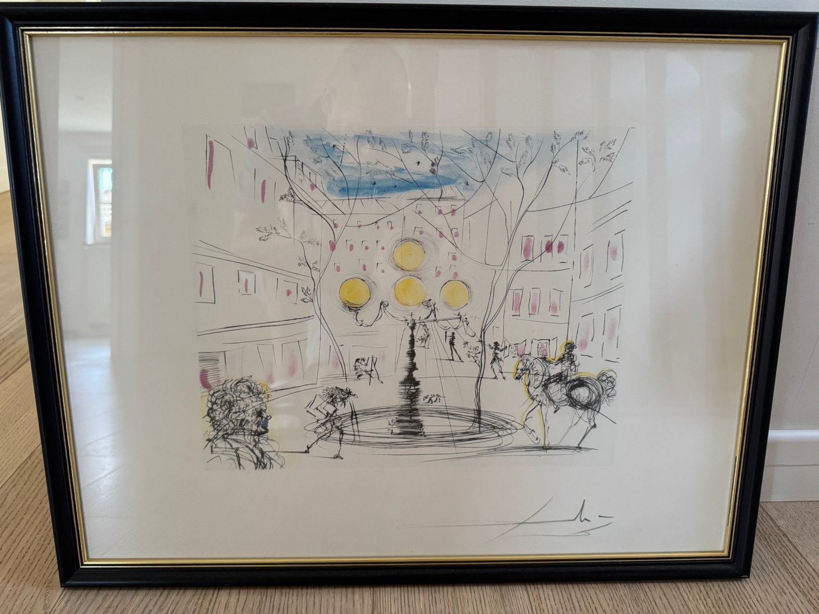 Lithographie de Dali, Enlèvement, Dessin