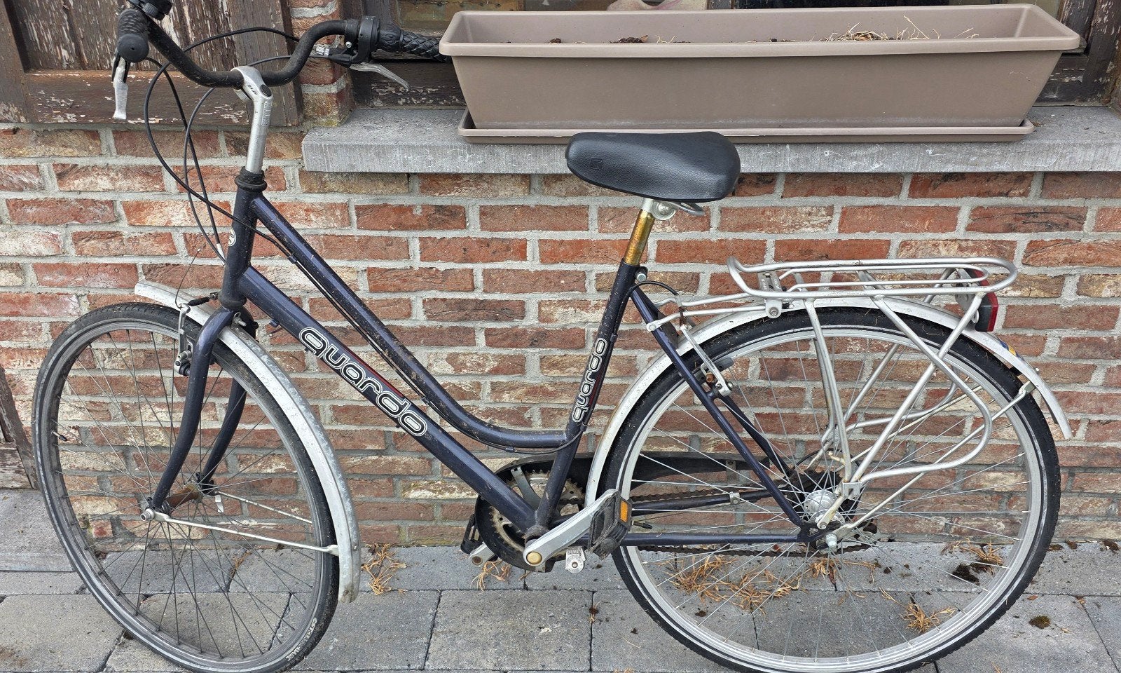 damesfiets 28 inch blauw met 6 versnellingen, Fietsen en Brommers, Gebruikt, Velgrem, Versnellingen, 50 tot 53 cm