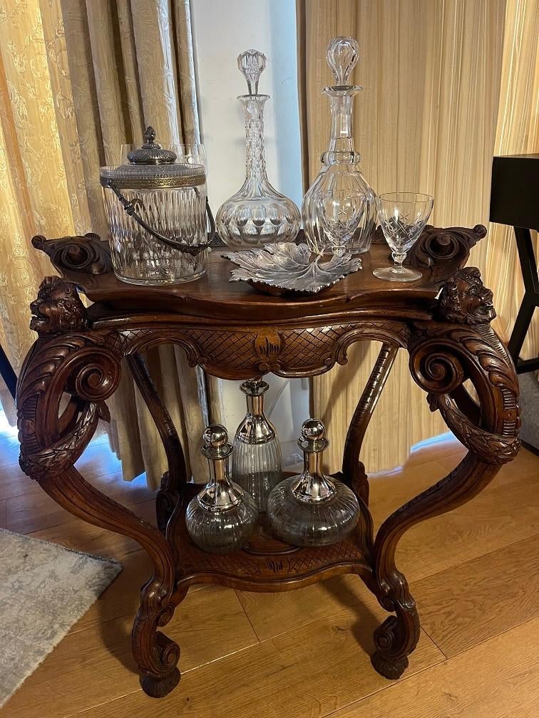Renaissance sidetable BIJZETTAFEL MET DIENBLAD – butlertray, Enlèvement