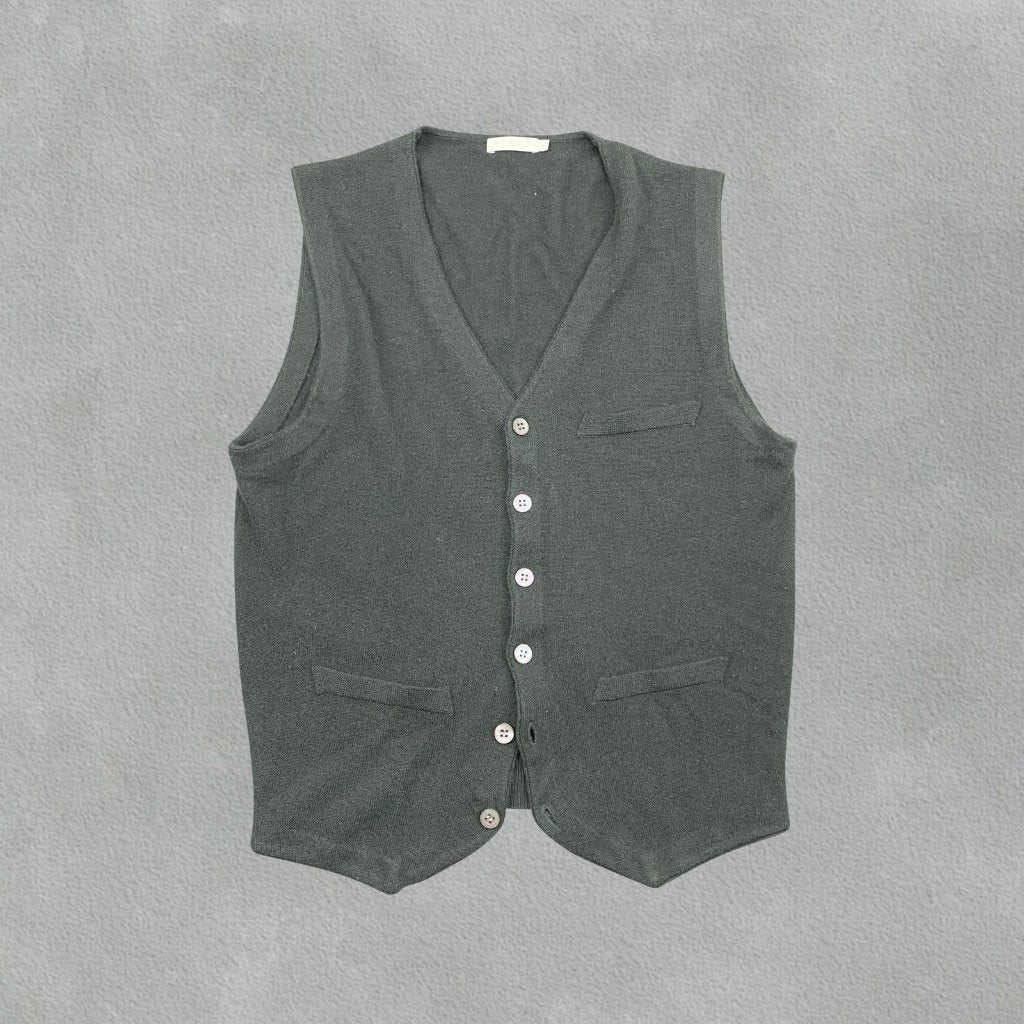 (1353) Donkergroene Suitsupply Cardigan - Heren S, Comme neuf, Vert, Taille 46 (S) ou plus petite, Suitsupply