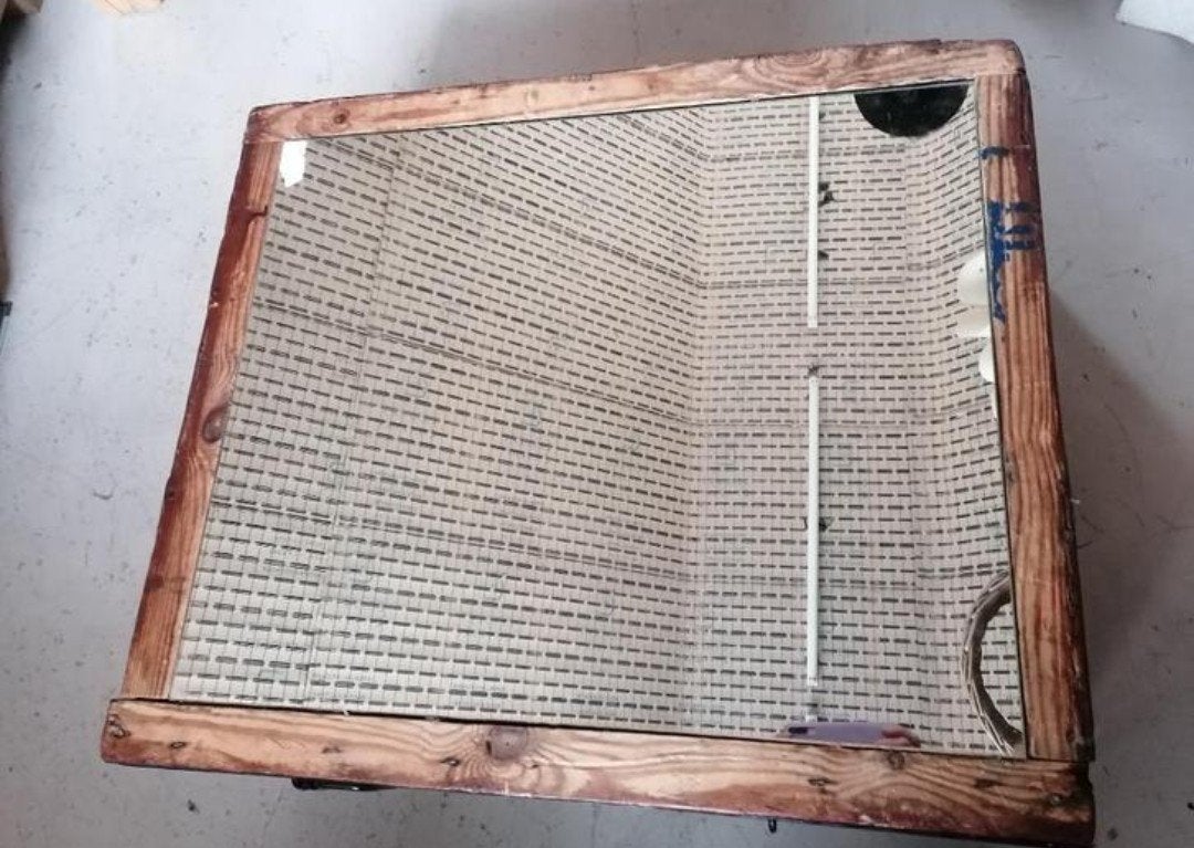 Salontafel gemaakt uit oud koffer, Ophalen