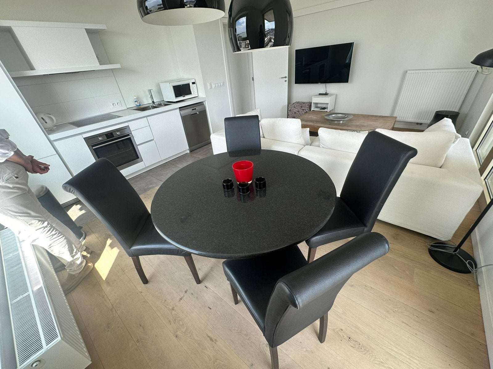 Granieten tafel rond, Huis en Inrichting, Ophalen