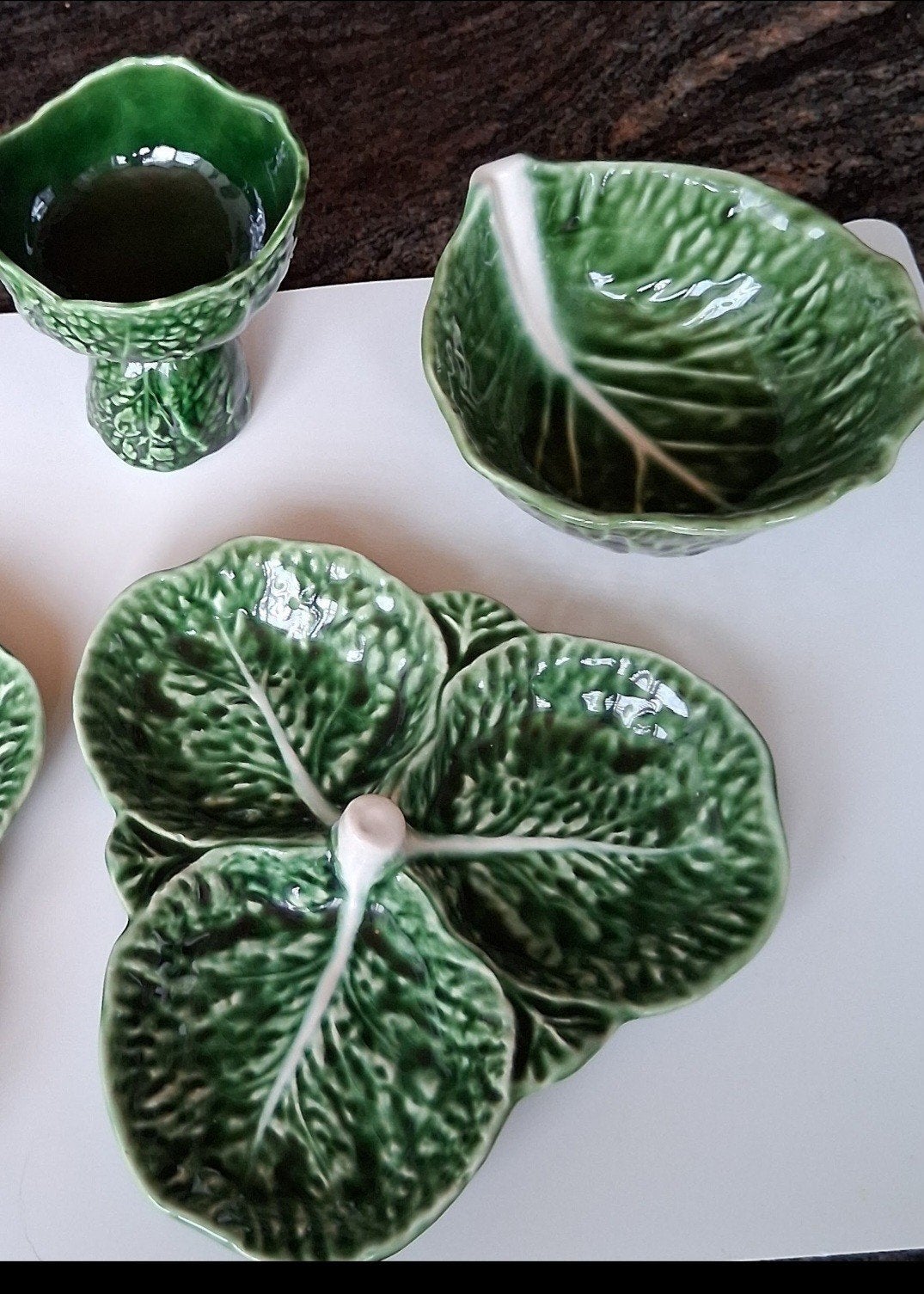 Secia Cabbage leaf made in Portugal 3 stuks voor 22 euro, Antiquités & Art, Enlèvement