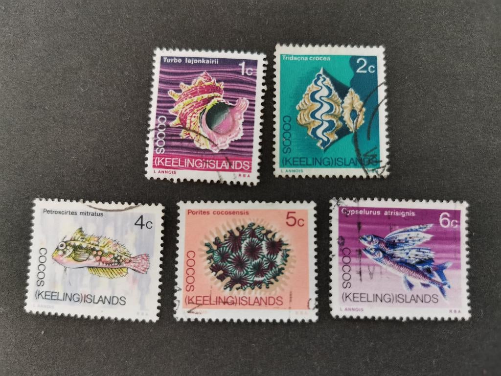 Îles Cocos Keeling 1969 - faune sous-marine, coquillages, .., Envoi, Affranchi