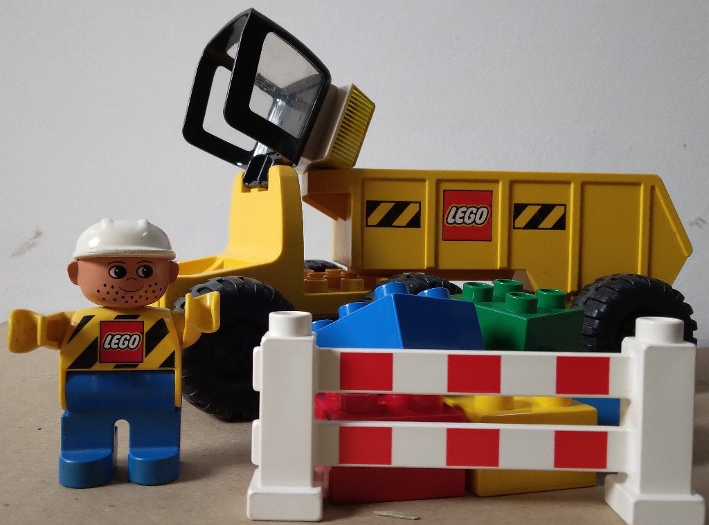 Big Wheels Tipper Truck - Duplo #2808 (1999), Ensemble complet, Enlèvement, Utilisé, Duplo