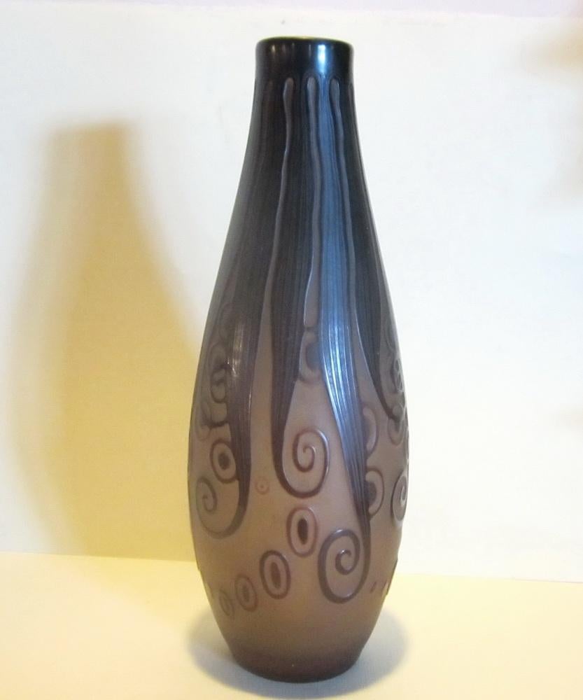 Schitterende art nouveau vaas Paul Nicolas / d'Argental., Antiek en Kunst, Antiek | Glaswerk en Kristal, Verzenden