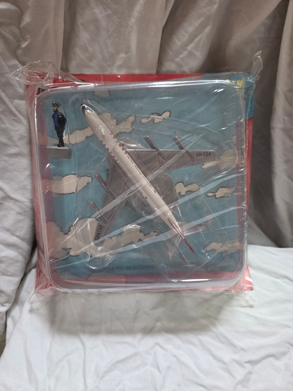 Avion Tintin n 15 fête figurine capitaine Haddock.Boeing 707, Tintin