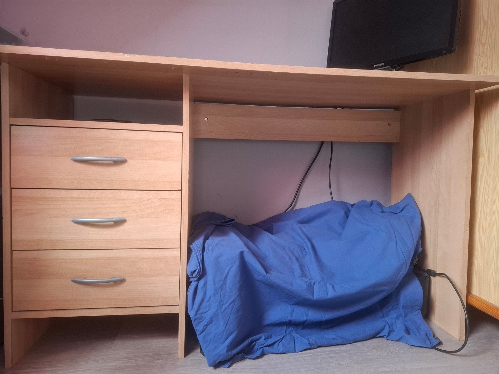 bureau 120cm avec caisson 3 tiroirs, Maison & Meubles, Bureaux, 120 cm, 48 cm, Enlèvement, Utilisé