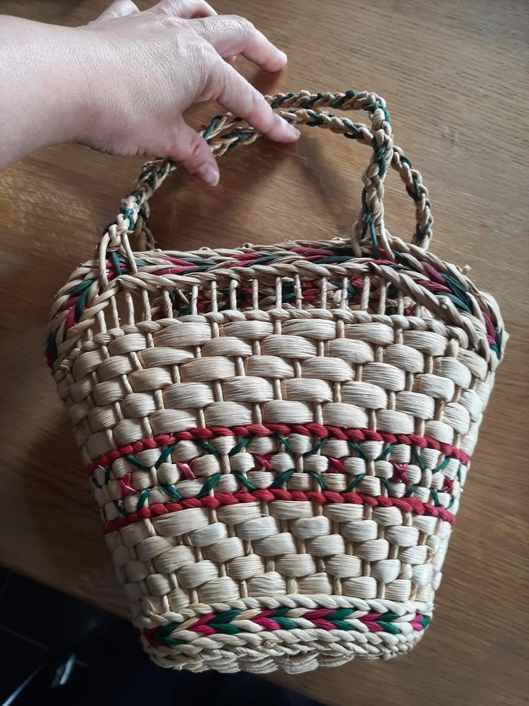 Boho mandje – perfect voor Pasen decoratie, Handtassen en Accessoires, Tassen | Damestassen, Rood, Ophalen of Verzenden