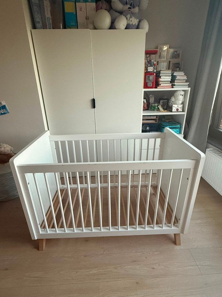 Ledikant Bopita, Kinderen en Baby's, Ophalen, Gebruikt, Minder dan 140 cm, Minder dan 70 cm
