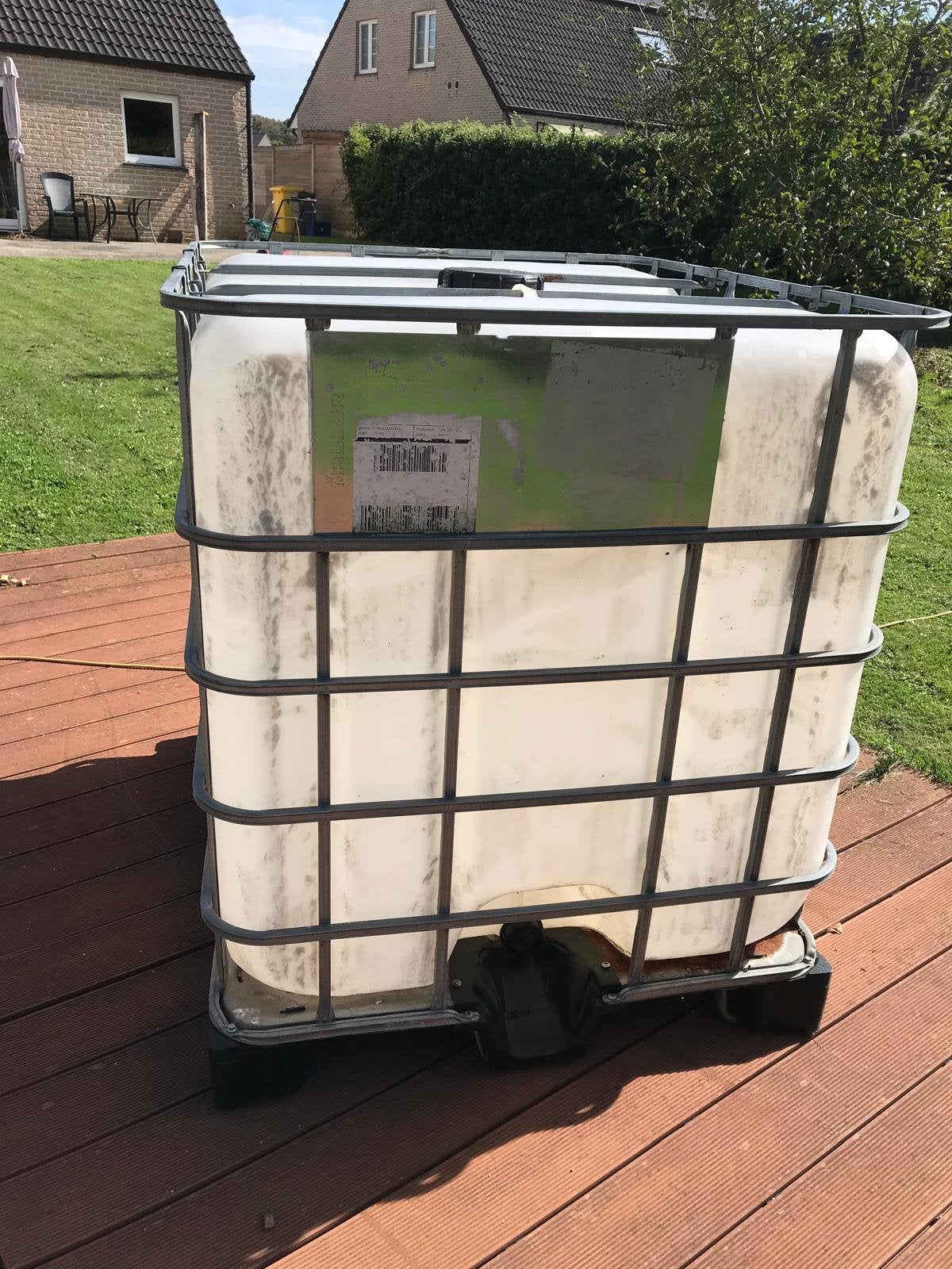Regenton 1000 liter, Tuin en Terras, Ophalen, Zo goed als nieuw