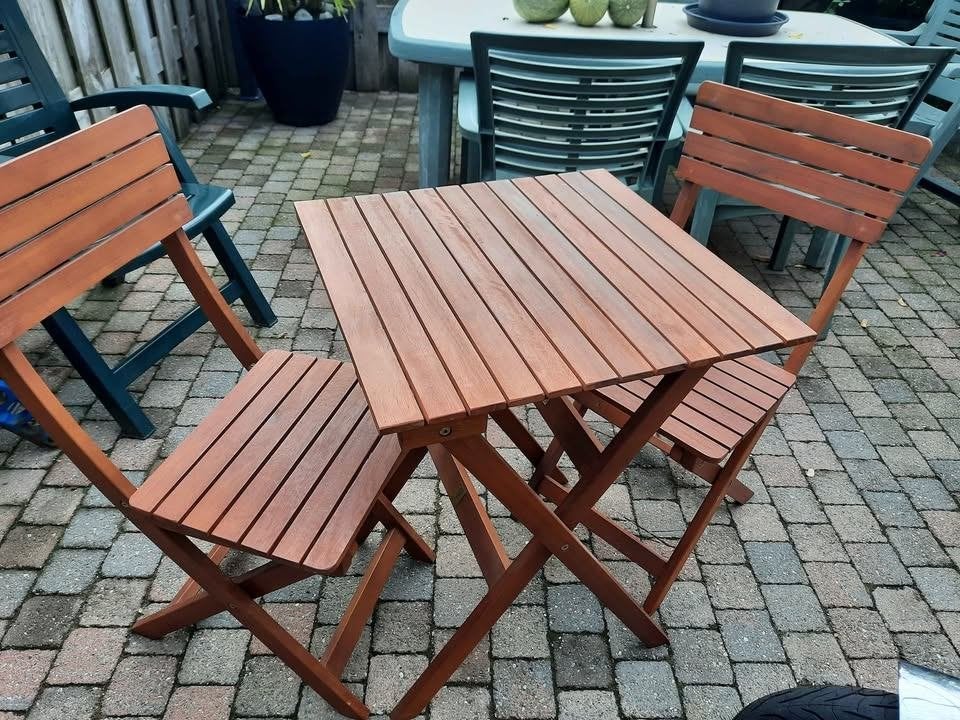 bistroset 3 delig NIEUW, Tuin en Terras, Nieuw, Tuinset, Ophalen, 2 zitplaatsen
