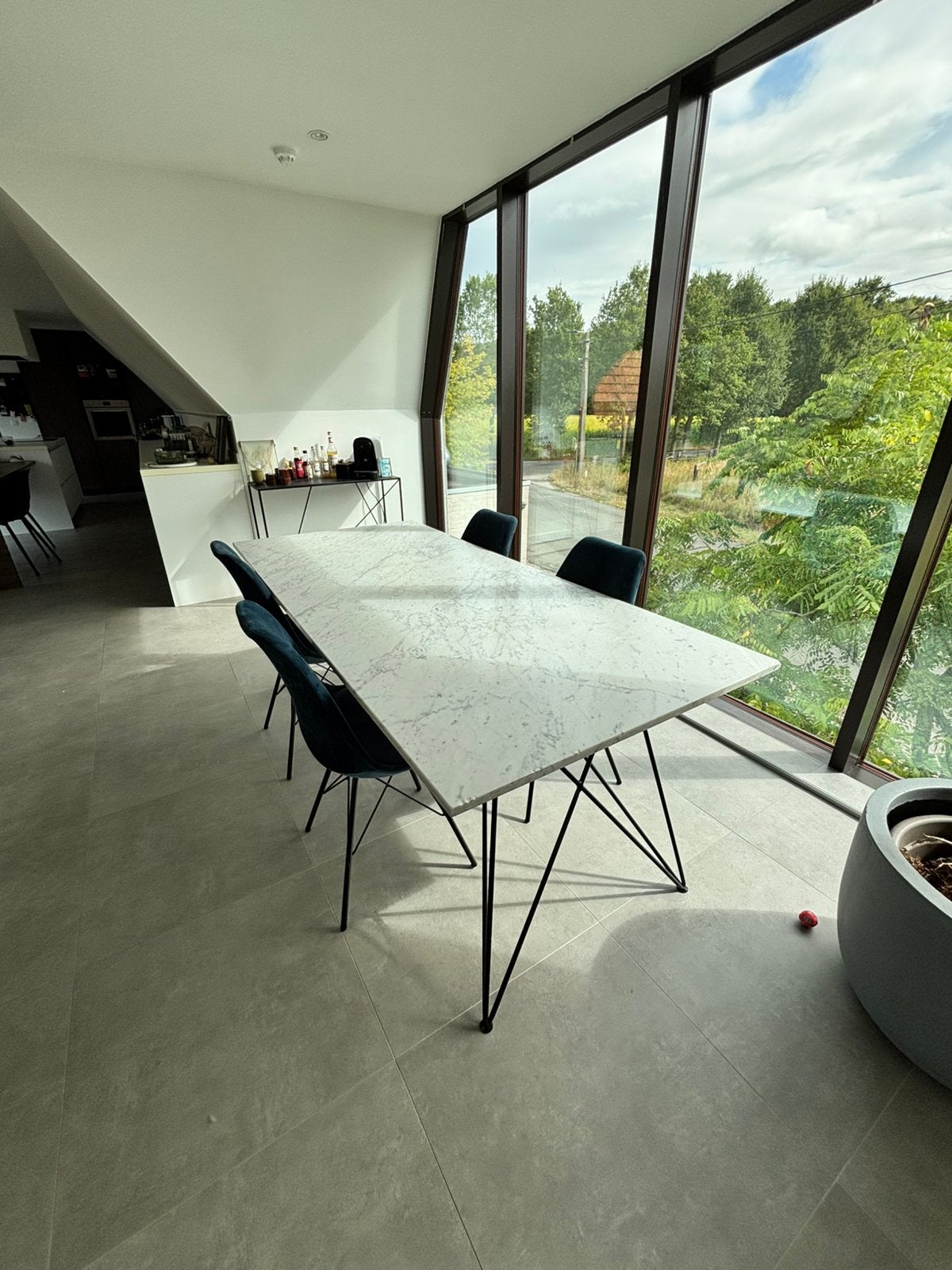 Table en marbre, Maison & Meubles, 150 à 200 cm, Cinq personnes ou plus, Enlèvement, Utilisé