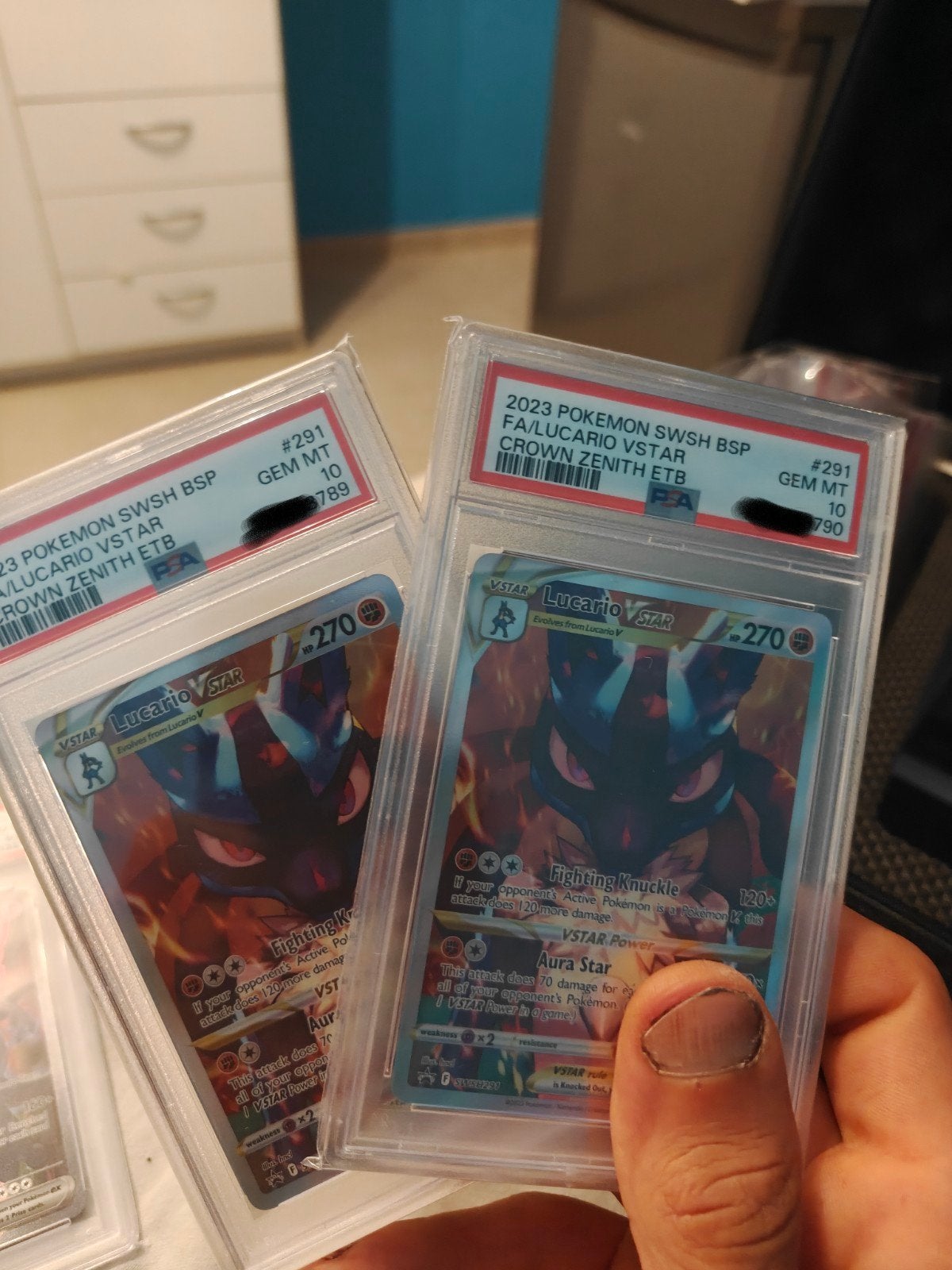 Pokémon PSA10 lucario vstar promo Crown zenith sequential, Enlèvement