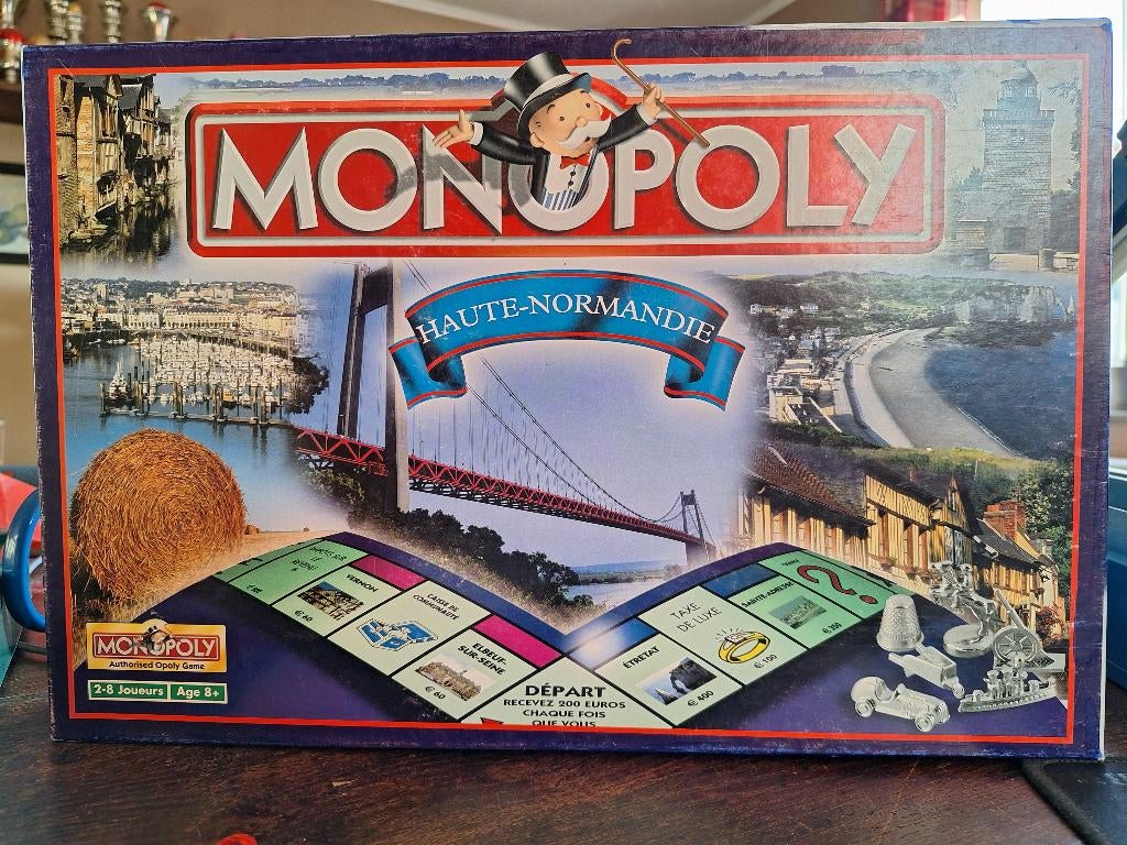 MONOPOLY HAUTE-NORMANDIE, Cinq joueurs ou plus, Enlèvement ou Envoi, Utilisé, Hasbro