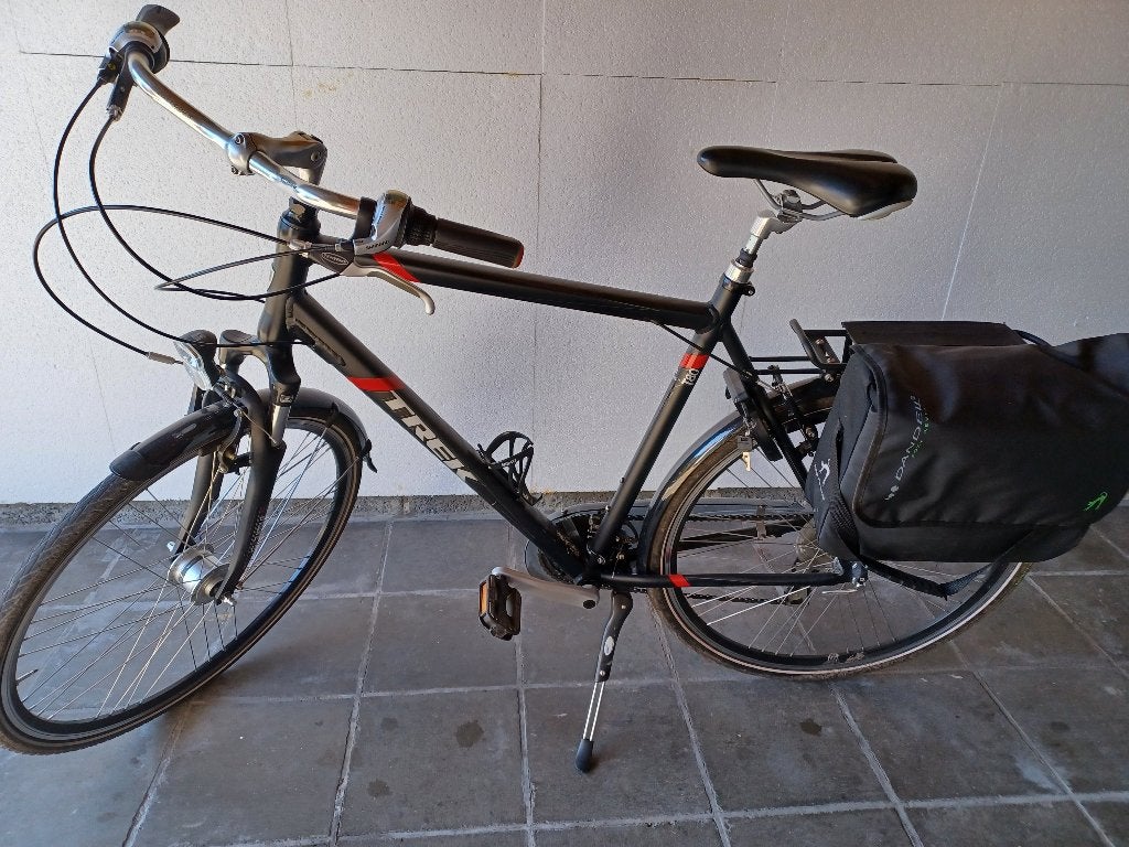 Herenfiets Trek, inclusief fietstas, zwart, maat 56, Autres marques, Vitesses, Comme neuf, Enlèvement