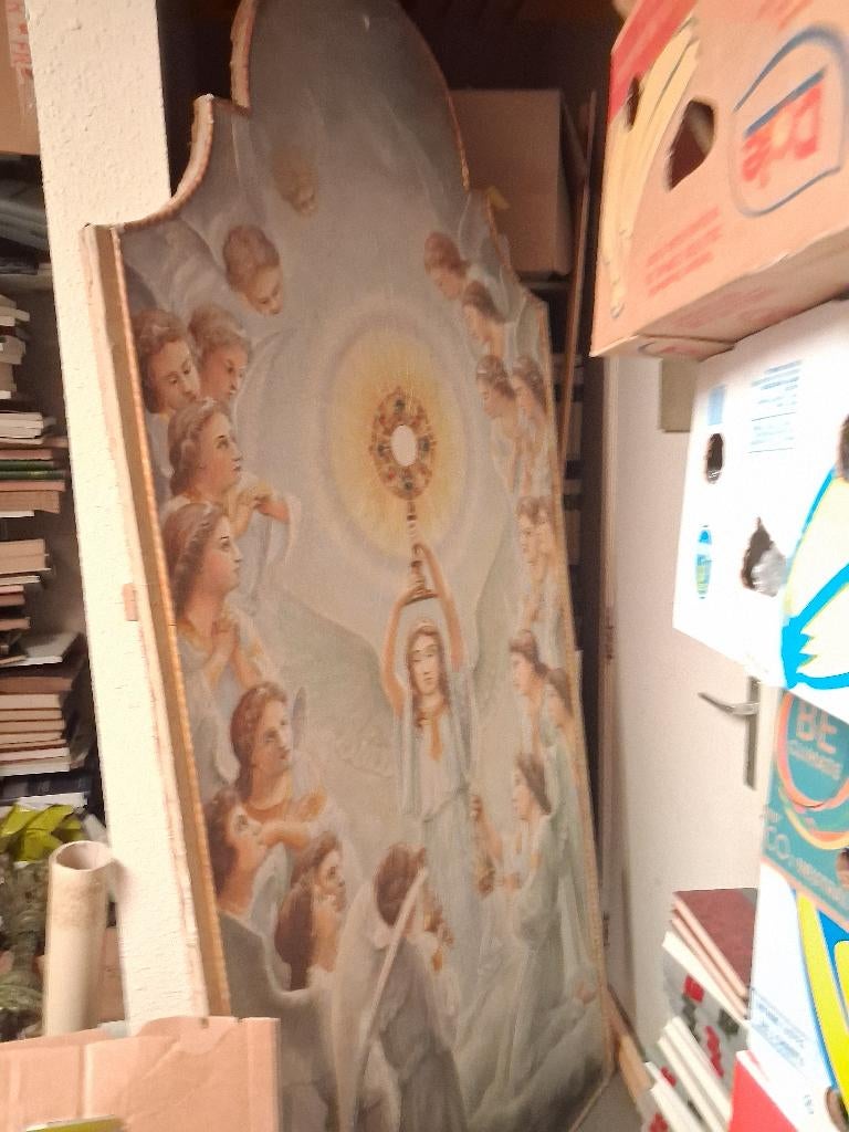 Engelen met monstrans.  Schilderij op doek, Antiek en Kunst, Kunst | Schilderijen | Klassiek, Ophalen