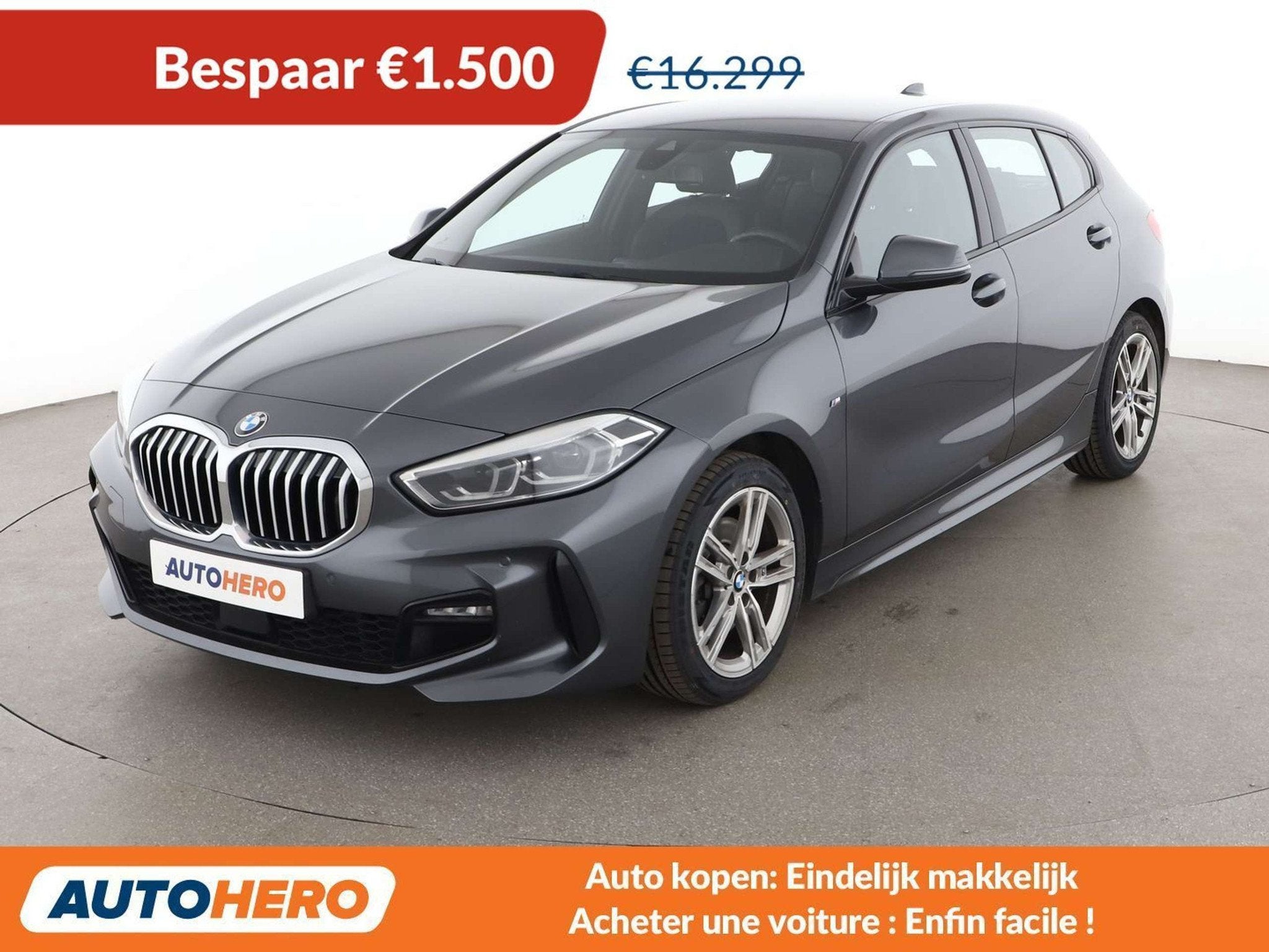 BMW 1 Serie 116 116d M Sport (année de construction 2021), Autos, BMW, 121 g/km, Argent ou Gris, Achat, Euro 6