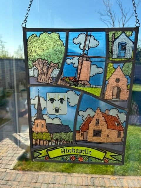 Prachtig glasraam van Avekapelle, Antiek en Kunst, Ophalen of Verzenden