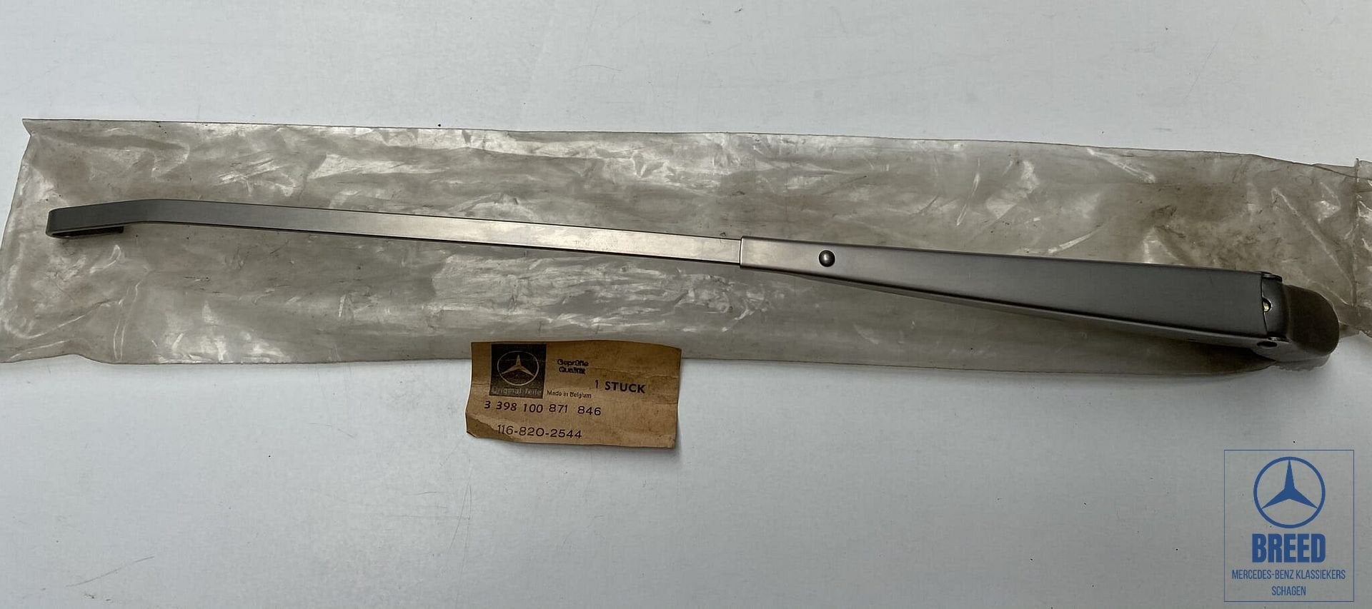 NOS ruitenwisserarm links voor Mercedes-Benz W116, -, Nieuw, Ophalen of Verzenden, -