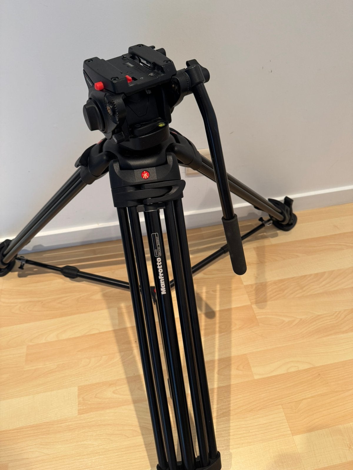 Manfrotto 546B Pro Video Tripod + 501HDV  + MBAG90PN, Ophalen, Zo goed als nieuw, Driepoot, Met balhoofd