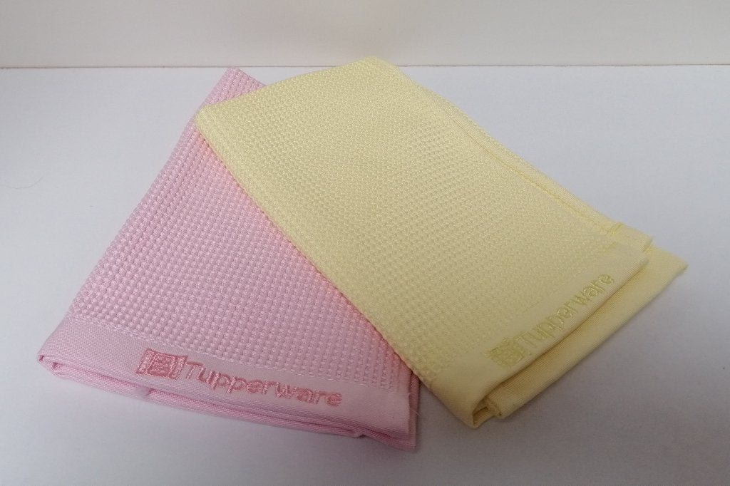 Tupperware™ « Microvezel Glass » roze en geel, Huis en Inrichting, Schoonmaakartikelen, Verzenden, Raamwisser of Trekker