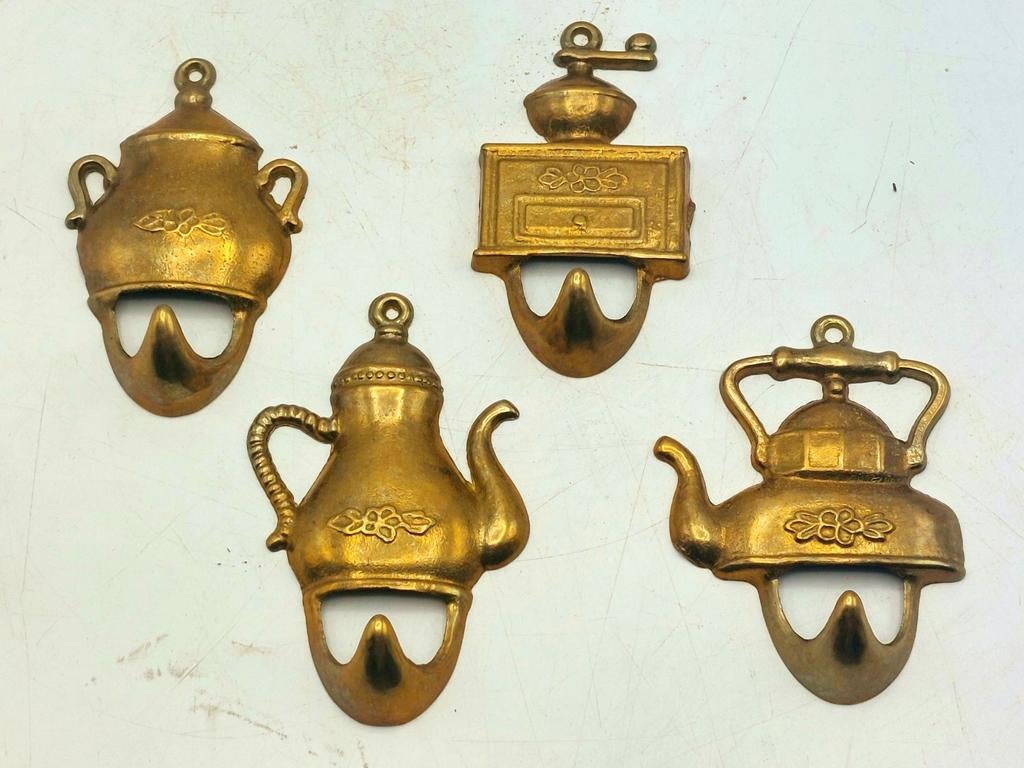 Messing haakjes voor in de keuken, Ophalen of Verzenden, Zo goed als nieuw
