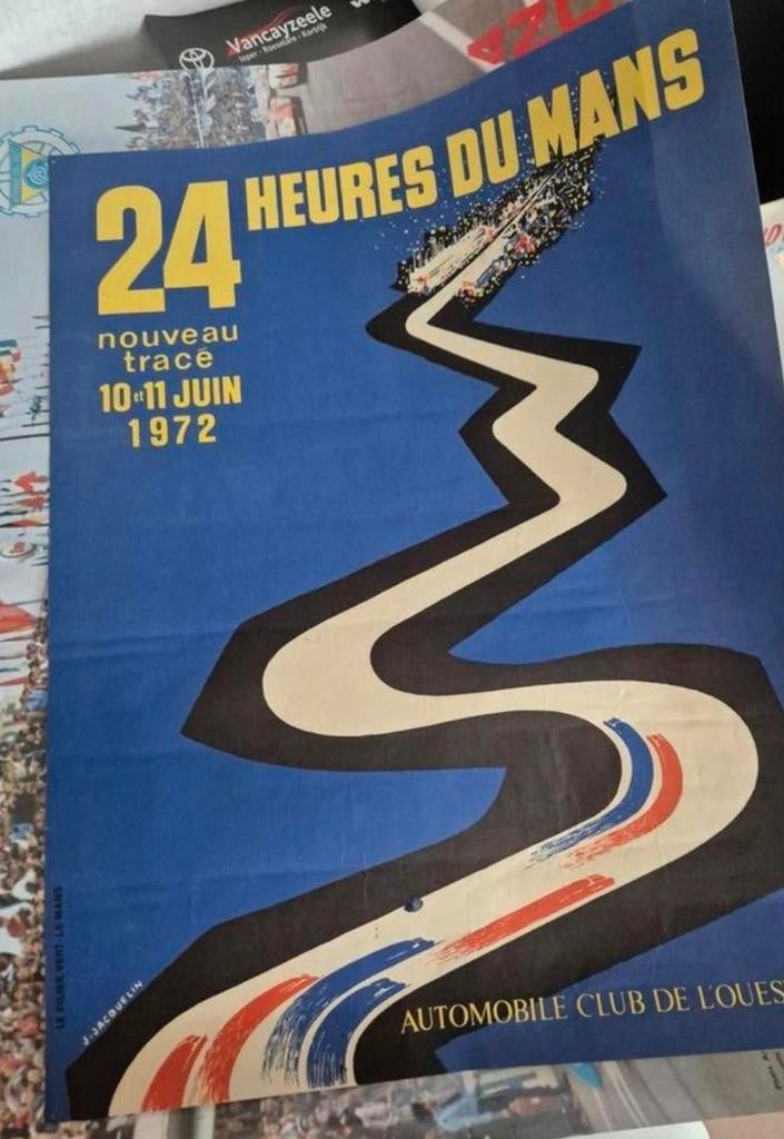 24 h Le Mans 1972 poster, Boeken, Ophalen of Verzenden