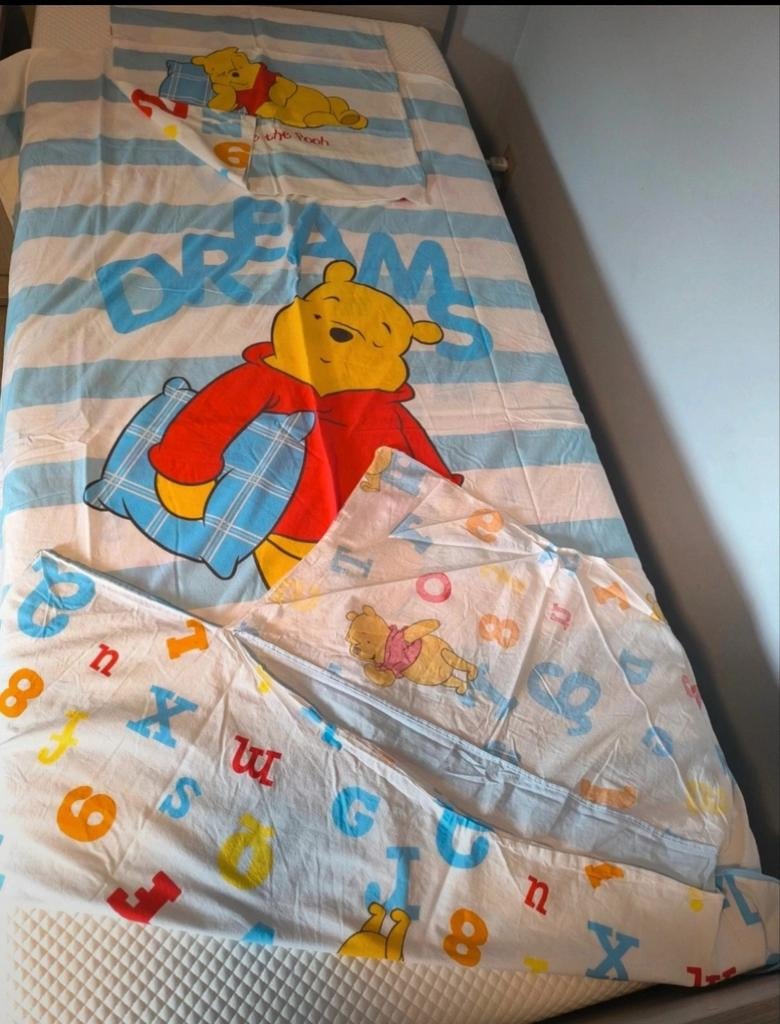 Dekbedovertrek 1 persoon (Winnie The Pooh) zomer, Gebruikt, Jongetje of Meisje, Wit, Dekbedovertrek