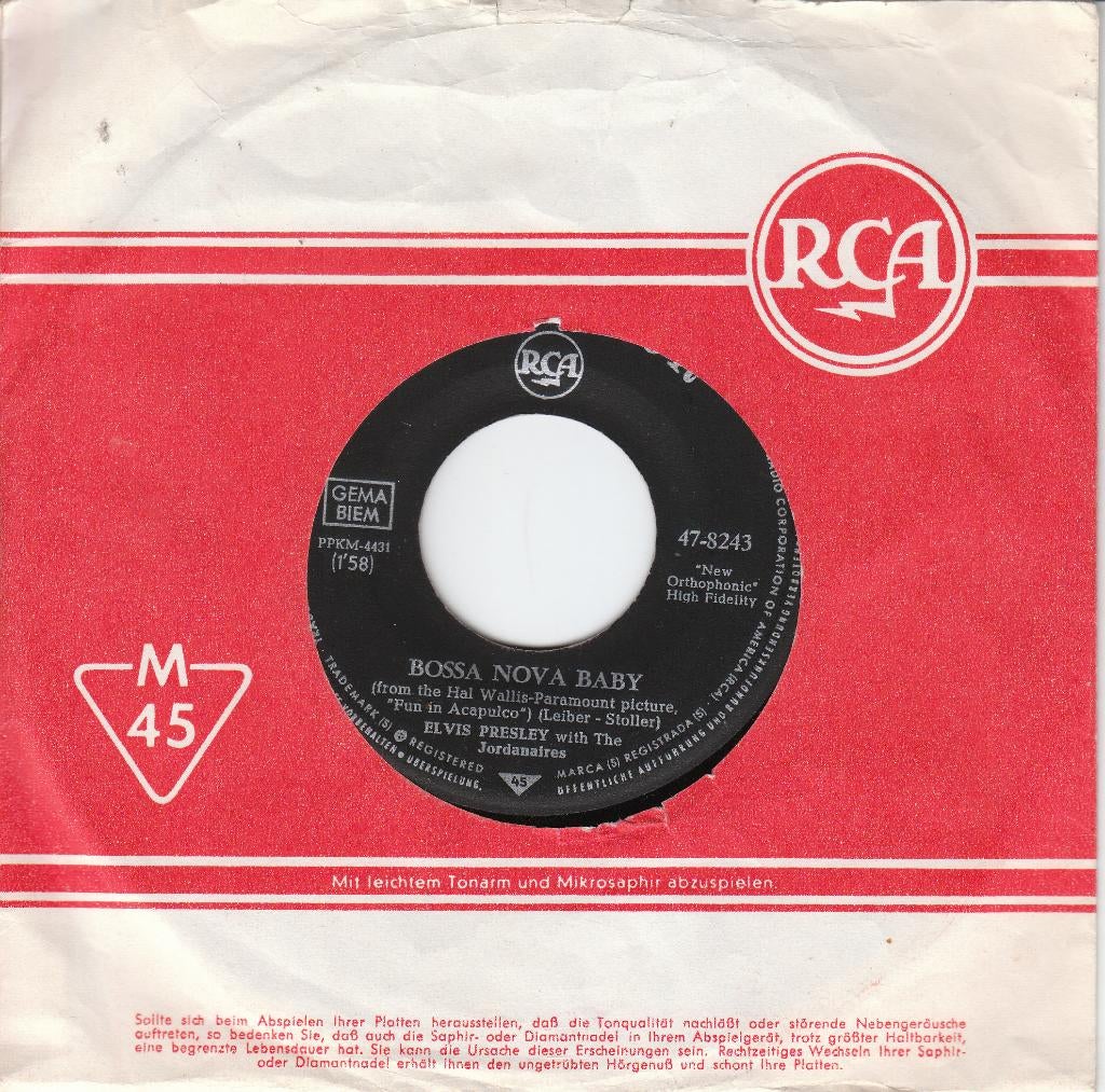 Bossa Nova Baby van Elvis Presley, Verzenden, 7 inch, R&B en Soul, Single
