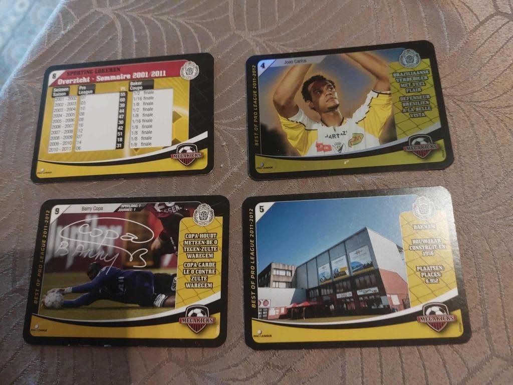 4 Voetbalkaarten : Megakicks / Sporting Lokeren / 2011-2012, Envoi, Comme neuf, Cartes de joueur