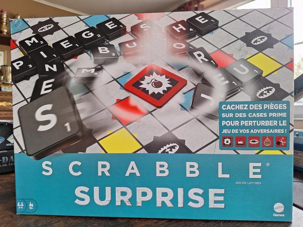 SCRABBLE-VERRASSING, Drie of vier spelers, Ophalen of Verzenden, Zo goed als nieuw, Mattel