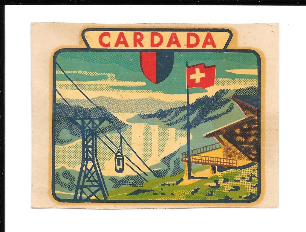 CARDADA-decalcomanie (Locarno - Ticino- Zwitserland), Verzenden, Zo goed als nieuw