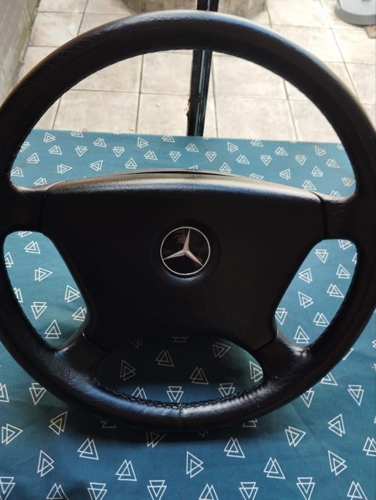 Mercedes 190 lederen stuur, Auto-onderdelen, Ophalen of Verzenden, Gebruikt, Mercedes-Benz