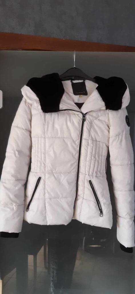 witte dames jas met kap maat S, Wit, Ophalen of Verzenden, Zo goed als nieuw, Coolcat