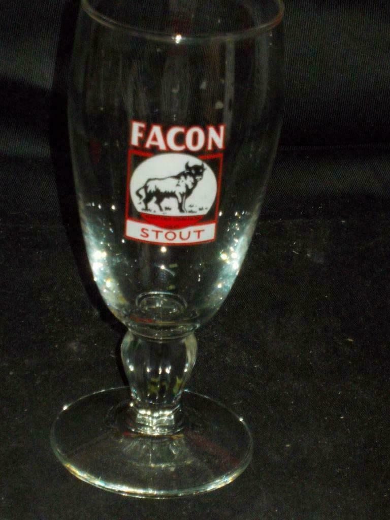 Bierglas.Facon Stout.Brouwerij Facon .Gent.Gesloten 1960., Ophalen of Verzenden, Gebruikt, Glas of Glazen, Overige merken