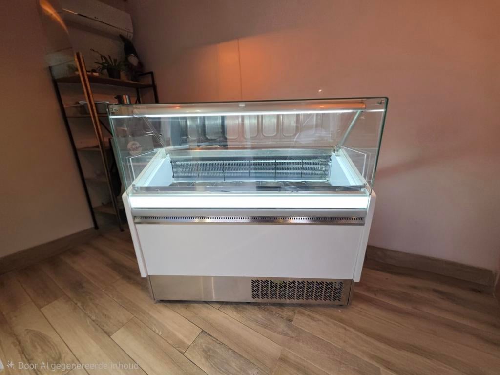IJstoog | ijsvitrine LED – 7 bakken (5L) – 220V, Zakelijke goederen, Ophalen, Gebruikt, Koelen en Vriezen