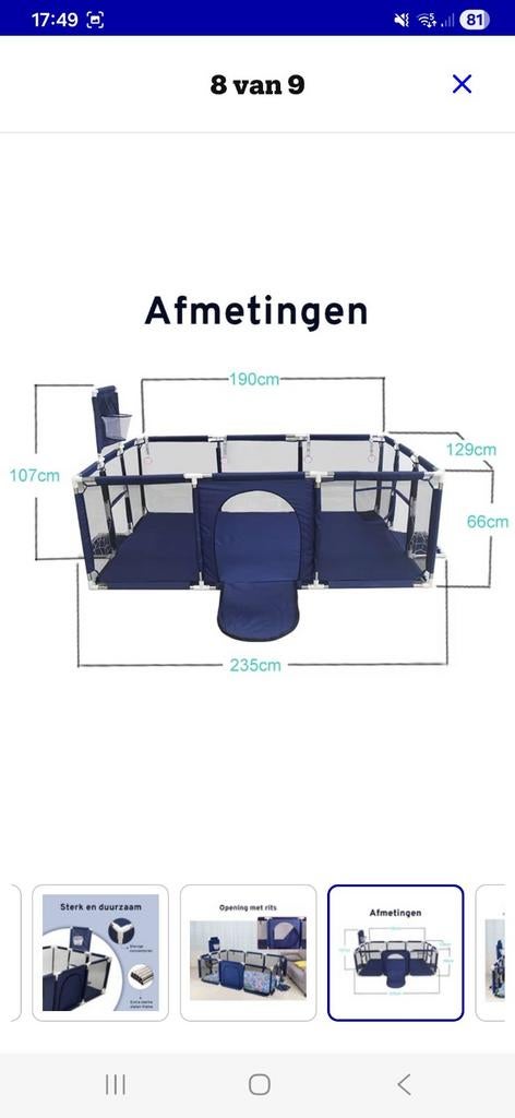 Grote grondbox, Kinderen en Baby's, Babyparken, Ophalen
