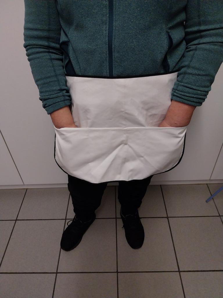 25 stuks taille schort (horeca), wit + navy bies, Kleding | Dames, Ophalen of Verzenden, Nieuw