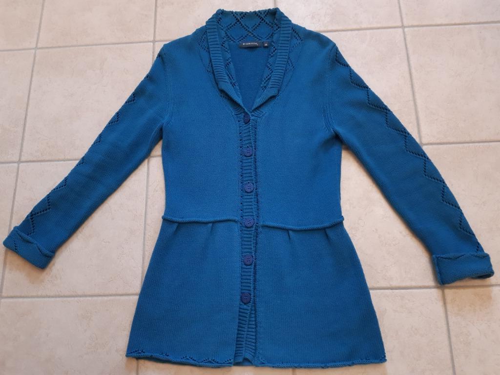 Petrolblauwe vest van Terre Bleue (maat 38), Taille 38/40 (M), Enlèvement ou Envoi, Terre Bleue, Porté