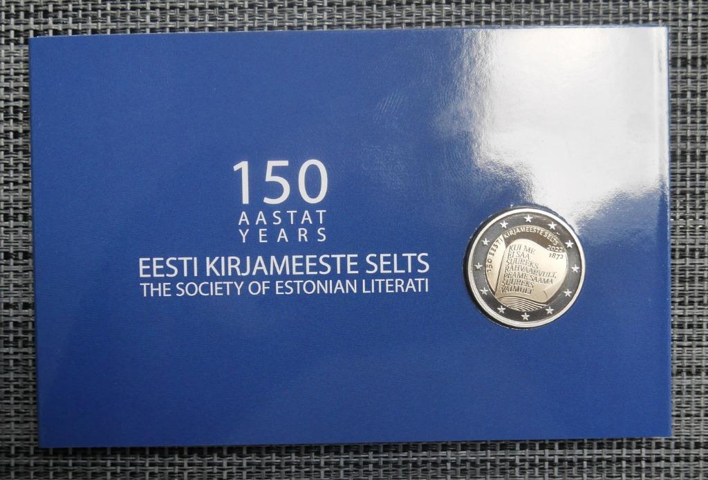 2 euros Estonie 2022 Coincard Société littéraire estonienne, Timbres & Monnaies, Monnaies | Europe | Monnaies euro, Enlèvement ou Envoi