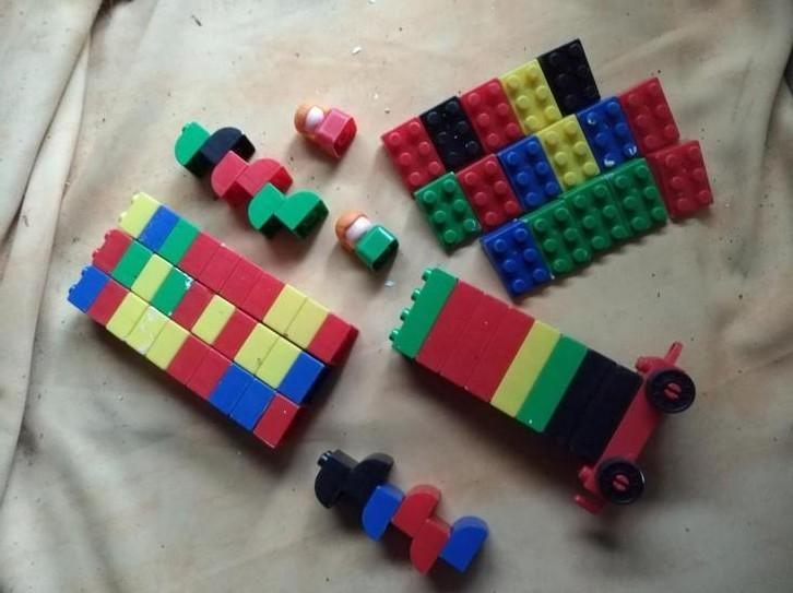 Briques de construction pour enfants en bon état, Enlèvement ou Envoi, Comme neuf, Briques en vrac