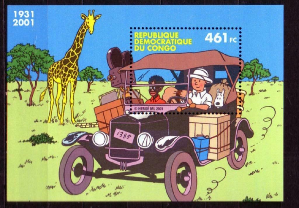 Année 2001 : bloc 93 ** - version R. D. du Congo, Enlèvement ou Envoi