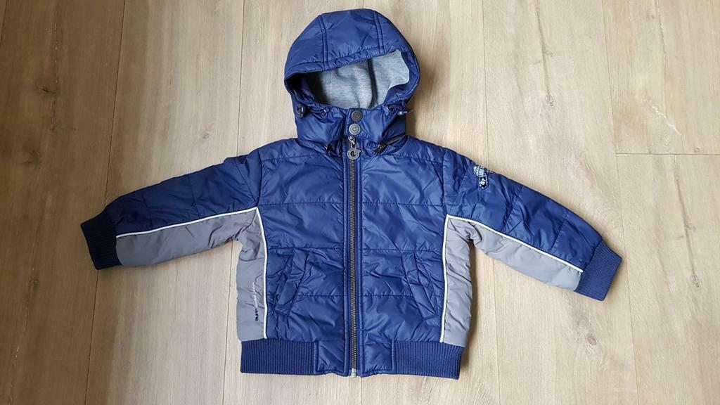 Winterjas Gymp donkerblauw grijs maat 80, Ophalen of Verzenden, Zo goed als nieuw, Jasje, Gymp