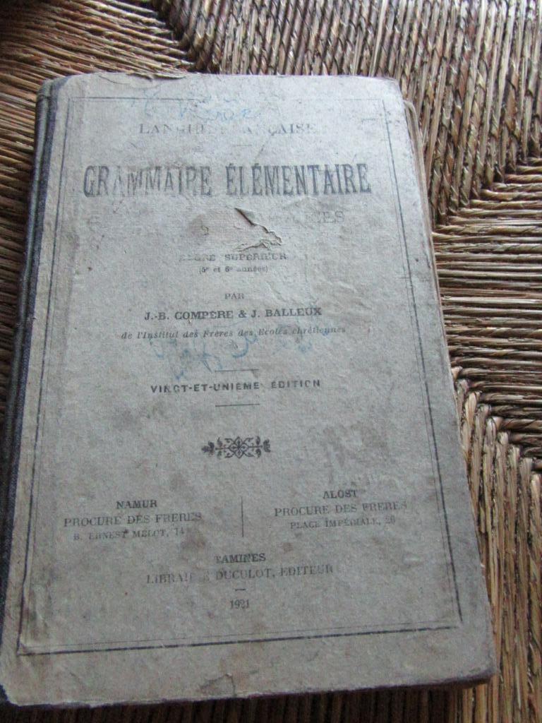grammaire élémentaire langue française 1921, Enlèvement