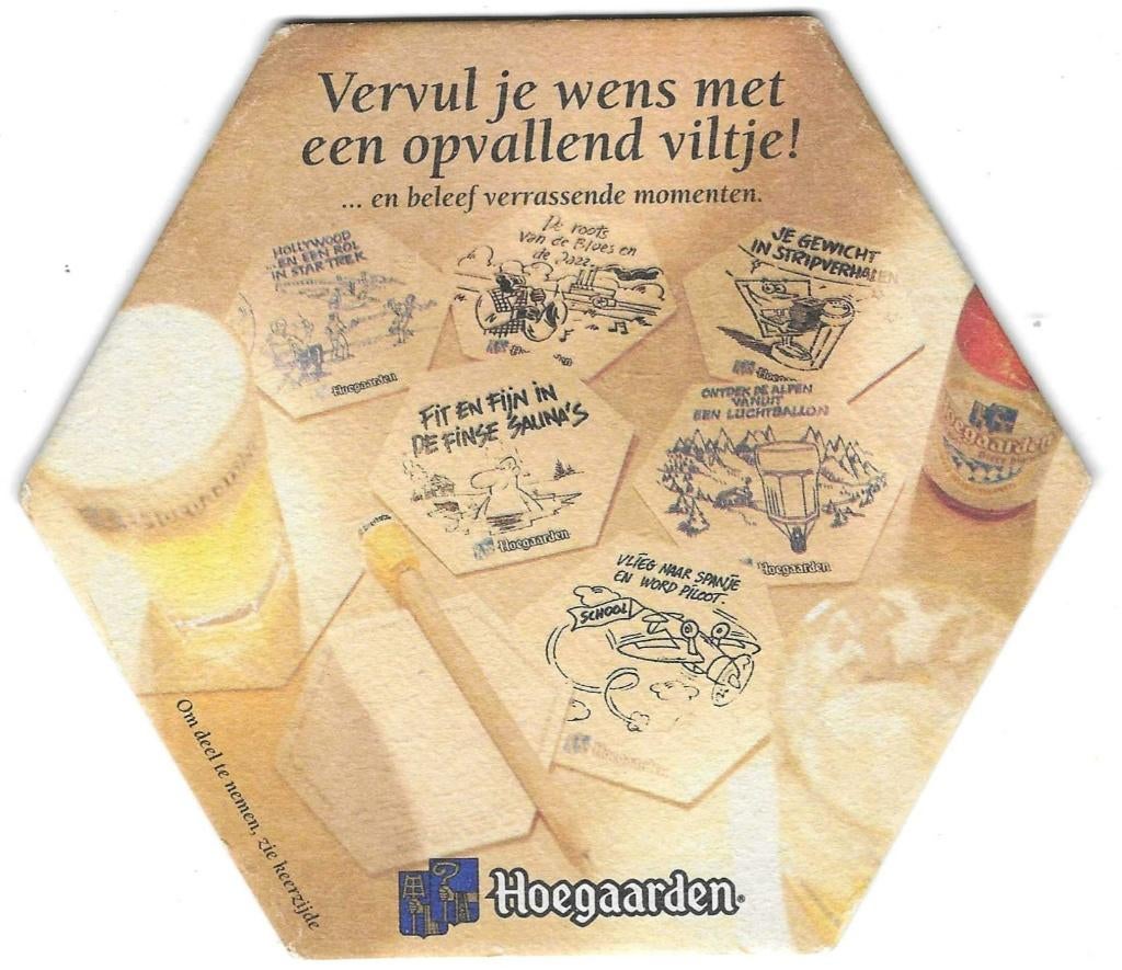 bierviltje 1st Hoegaarden vervul je wens, Envoi