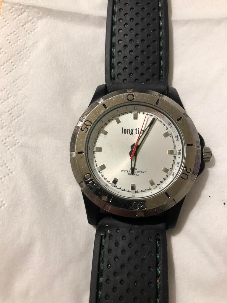 Horloge mooi, Handtassen en Accessoires, Horloges | Heren, Overige merken, Staal, Polshorloge, Kunststof