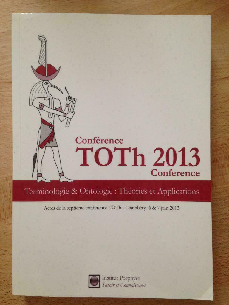 Conférence Toth. Terminologie et Ontologie. Théories et Appl, Ophalen of Verzenden, Zo goed als nieuw