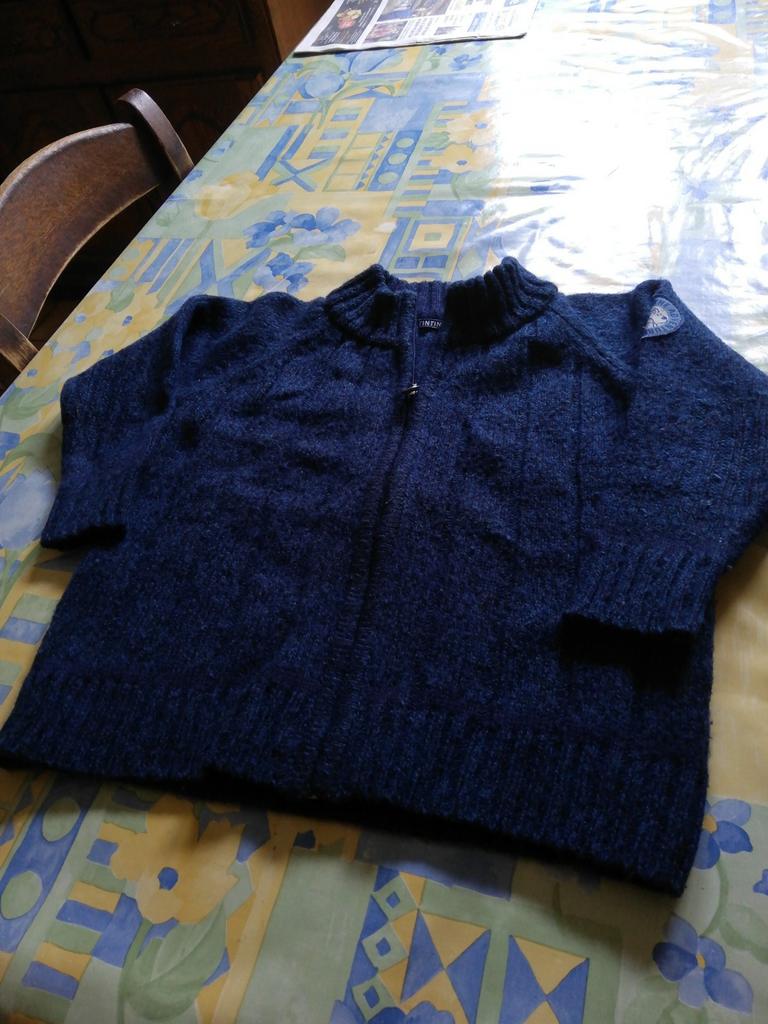 Gilet Tintin bleu marine. Taille 4 ans., Enlèvement ou Envoi, Comme neuf