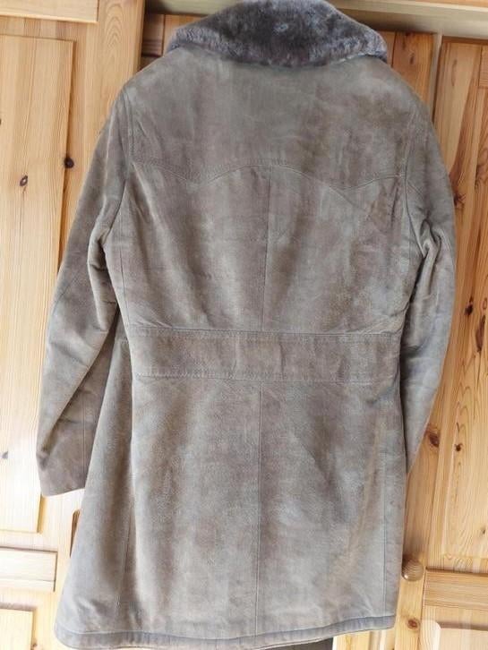 Manteau en cuir d'agneau pour homme, Enlèvement, Porté, Taille 48/50 (M), Beige
